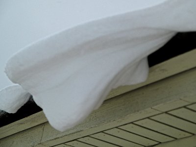 Hanging snow