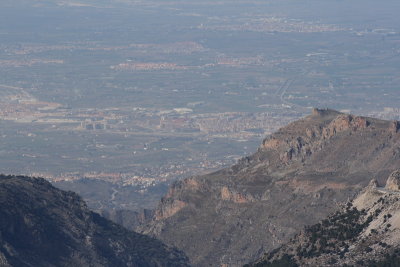 Looking down towards Granada