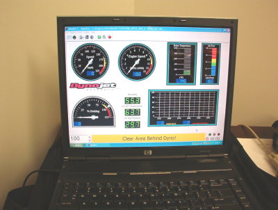 Dyno Display with Tach, Speed, Air/Fuel Ratio
