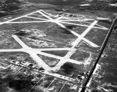 1947 - Miami Municipal Airport (later Amelia Earhart Field) in foreground, Masters Field in background
