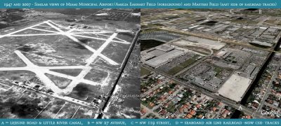 1947 and 2007 - then and now for Miami Municipal Airport and Masters Field