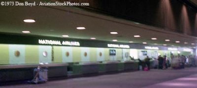 1973 - the National Airlines ticket counter at Tampa International Airport