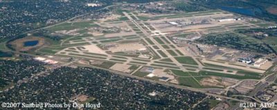 2007 - aerial view of Minneapolis-St. Paul International Airport aviation stock photo #2104