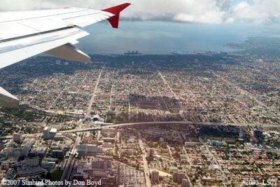 2007 - the Orange Bowl and Miami east of the airport landscape aerial stock photo #2095