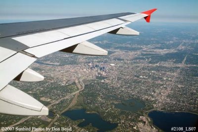 South of downtown Minneapolis aerial stock photo #2108