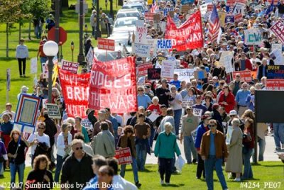 Anti-Iraq War protestors march upon the Minnesota State Capitol in St. Paul stock photo #4254