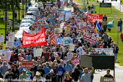 Anti-Iraq War protestors marching to the steps of the Minnesota State Capitol stock photo #4255