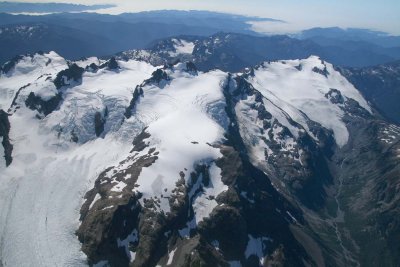 Blue Glacier (L), Olympus, Snow Dome, White Glacer (R), View SW  (OlympicNP091307-44adj.jpg)