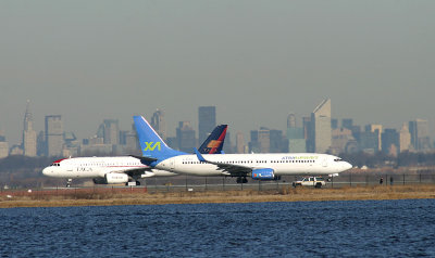 XL Airways 737-800 taking off, JFK, March 2007