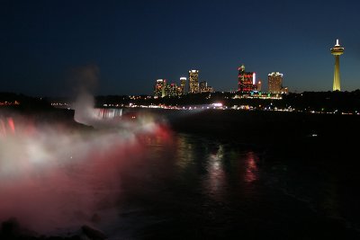 Illumination of the falls