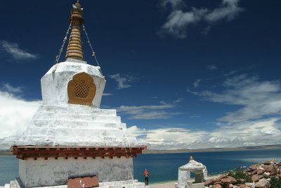 Stupa next to the lake, 1