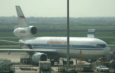 Aeroflot Cargo DC-10 at PVG cargo ramp