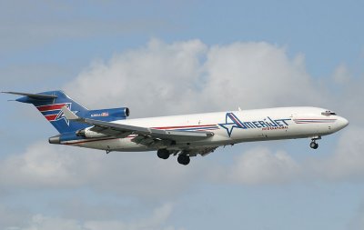 Amerijet's winglet equiped 727-100 landing in MIA 9