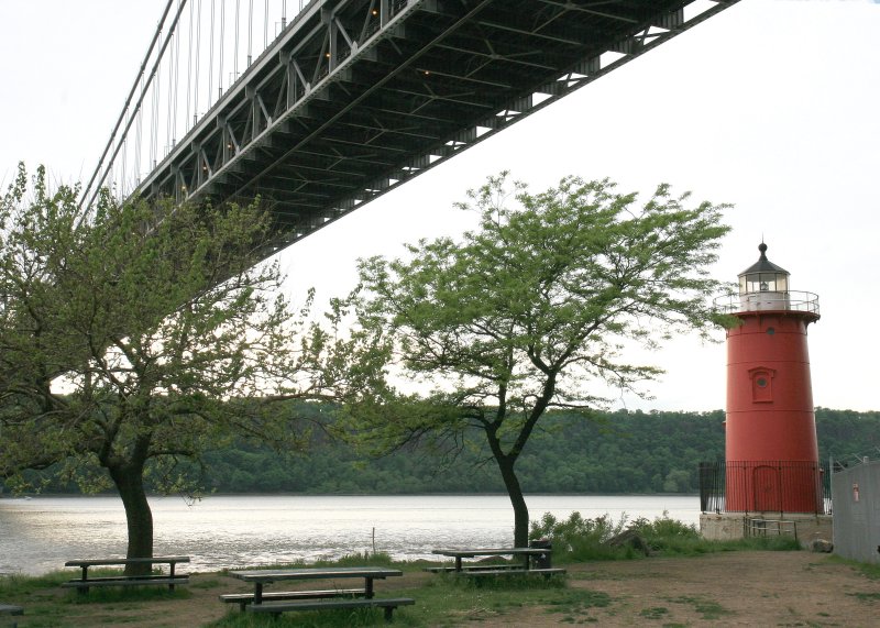 The great gray bridge and the little red lighthouse, as the book goes....One more picture on next page....