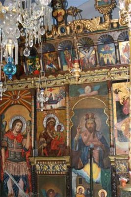 Byzantine icons in one of the churches
