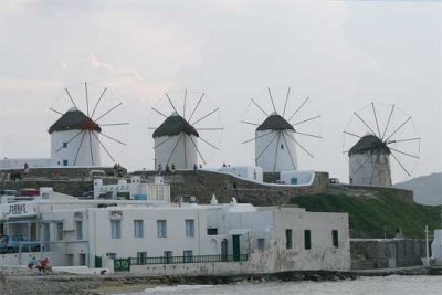 The 4 windmills in Mykonos
