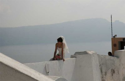 An Oia bride.  This time, the fiance was taking the pictures - and Ruth snuck in a few as well!