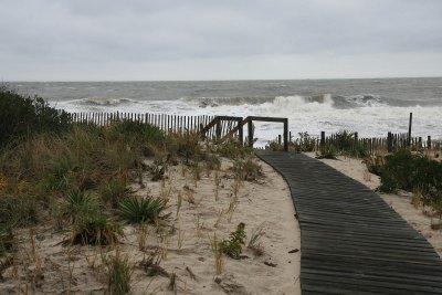 Walkway to beach, Thanksgiving morning