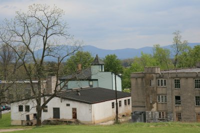 View from hill behind school