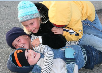 Kids waiting for the Bonita Lighthouse Moonlight Walk
