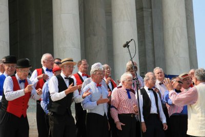 Barbershop music kicked off the festivities