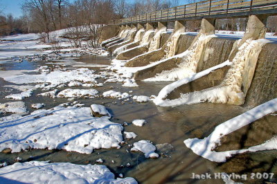 Frozen Spillway on Lake Loramie