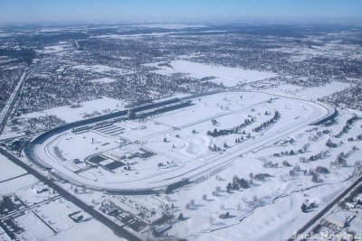 Indianapolis Speedway covered in Snow