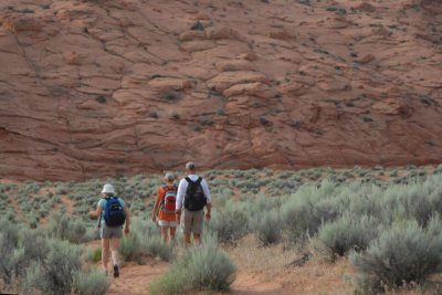 Crossing the sand dune