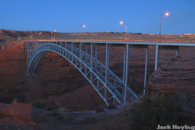 Night View of the Glen Canyon Bridge