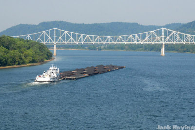 Coal Barge on the Ohio River 1