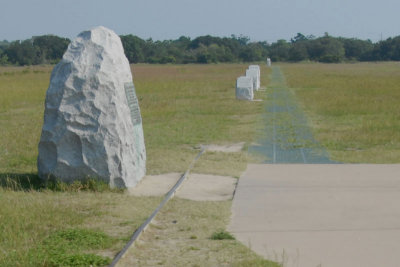 Launching point and markers for December 17, 1903 flights