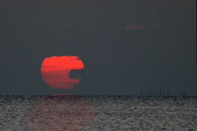 Sunset on Pamlico sound