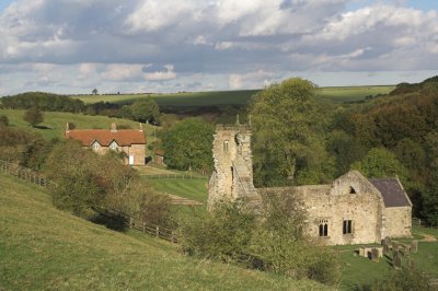 Wharram Percy - remains of a medieval village near Malton, North Yorkshire