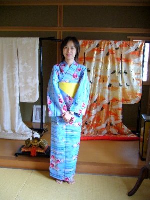 Me in kimono (prefer the ones on display)