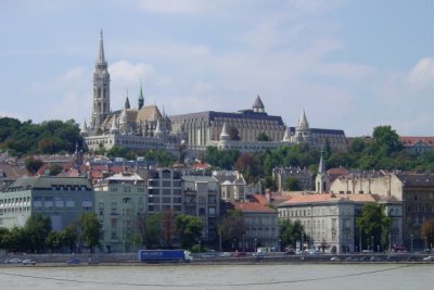 buildings on the west side of the Danube