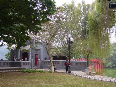 Temple on lake