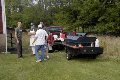 Pig roast cooks