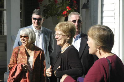 Wolfeboro group witing for bus