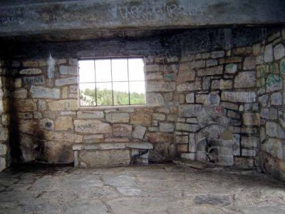 The inside of the stone cabin. This is 70 years old now.