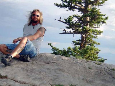 Me, kicking back on the top of Sandia Peak.