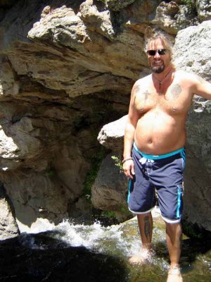 Me, at the top of the water falls. What? you want me to take 2 steps to my right?