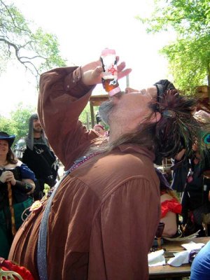 But Fergus powers down that beer