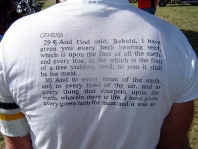 Check out the bible reference to his favorite smoke