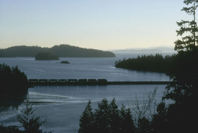 Late afternoon light on the Chuckanut Bay causeway.
