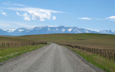 Looking towards the Wallowa Mountains as we headed towards Joseph, OR for fuel.