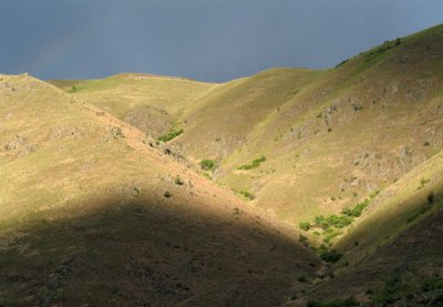After the storm passed we had a moment of great light before the sun dropped behind the ridge.