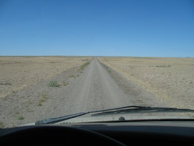 The road to and from the Owyhee Canyon