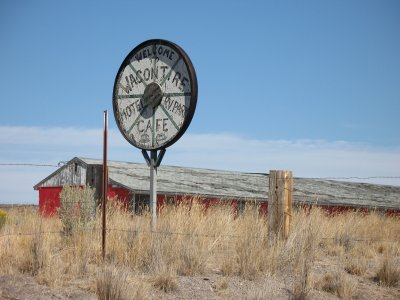 The Wagontire motel, RV park, and cafe has seen better days