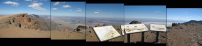 Looking east from the Steens Mountain Alvord Desert viewpoint