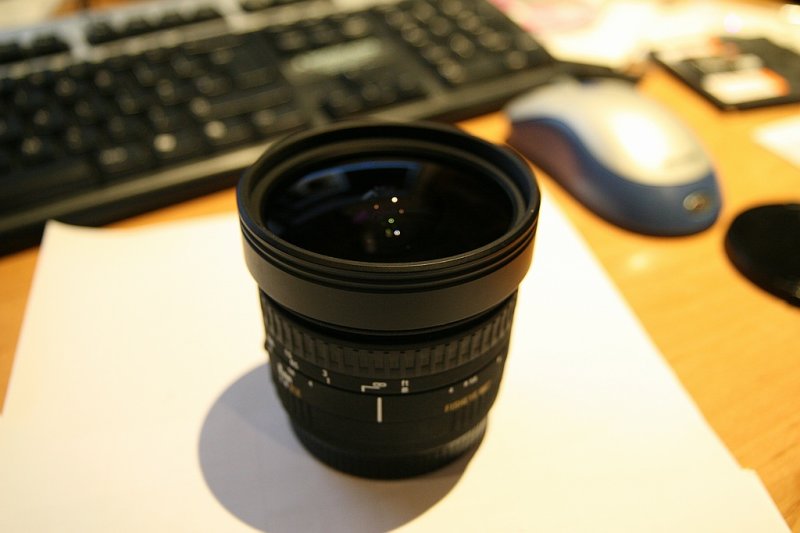 Sigma 8mm in its normal state
